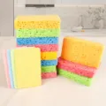 Colorful wood pulp sponge kitchen cleaning sponge absorbent dishwashing sponge blocks - Colorful