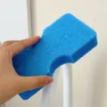 Blue I-shaped high-density sponge cleaning wipe for kitchen dishwashing and pot scrubbing. - I-shaped / 15.5x8x2.5cm / Blue