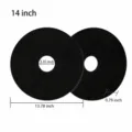 Tampon à récurer de nettoyage de sol noir industriel disque en nylon abrasif pour polissage - 14"