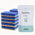 Wood pulp cleaning sponge, kitchen dishwashing sponge block, thickened cleaning wipe, 70x110mm - 11*7*2.5cm Individual Packaging / Blue Individually Packaged