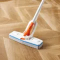 27cm sponge mop with manual lever squeezing, household flat floor cleaning tool. - Mop (Mop Head Not Included)