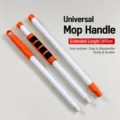 Universal replacement mop handle, 107cm lengthened sturdy pole for various mop heads. - Iron Pole (Panel Not Included)