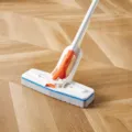 Home sponge mop with manual squeezer lever, 27cm flat cleaning head for dry and wet floor use. - Mop (Handle + Panel)