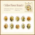 Relief floral sticker pack vintage scrapbooking material decorative cards 20pcs pack. - 20 Pieces/Pack / Yellow Theme