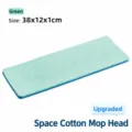 Flat Mop Replacement Head Green Space Cotton 38x12x1cm Household Cleaning Cloth - 38x12x1cm / Green