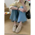 Mules planas tejidas doradas de malla con punta cuadrada, zapatos elegantes de mujer. - 35 / Dorado
