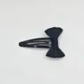 Black ribbon bow BB hair clip, sweet princess hair accessory for girls daily wear. - Black
