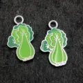 Jolis pendentifs émail chou en métal alliage bricolage fabrication bijoux boucles d'oreilles. - Chou Chinois
