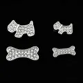 10mm strass slide bedels kristal hond en bot DIY accessoires voor huisdier halsband set. - Hond en Bot