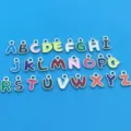 Mini colorful metal alphabet letter charms for DIY jewelry making, cute necklace pendants. - Set of 26 / Silver