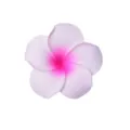 Primo piano dettagliato del fiore di plumeria artificiale con petali rosa e viola. - 03# Sfumatura Viola Chiaro