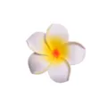 Molla per capelli con fiore di plumeria artificiale da donna, accessorio per feste in spiaggia. - 04# Sfumatura Bianco Giallo