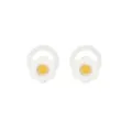 Cute floral hair ties for kids, soft white daisy hair scrunchies with yellow centers for daily wear. - 03# (2605122) / 1PC