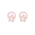 Cute pink flower hair ties for kids, seamless elastic towel ring ponytails, soft hair accessories. - 02# (2605122) / 1PC