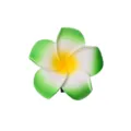 Fermaglio capelli plumeria artificiale, sfumatura verde bianca accessorio spiaggia. - 13# Sfumatura Verde Bianco