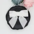 Leuke Lolita witte fluwelen strik haarspeld met schattige engelenvleugels accessoires. - Wit