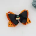 Nœud papillon orange à pois Halloween pince à cheveux mignon accessoire pour enfants - N° 03