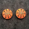 Bottone a pressione basket strass 8mm ciondolo DIY per bracciali personalizzati accessori - Pallavolo Gialla