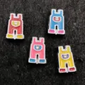 8mm enamel cartoon overalls DIY metal charms shoes bags accessories jewelry crafting supplies - Overalls