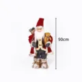 Poupee Pere Noel debout de 90cm avec un joli ours en peluche decoration de fete - 90cm de Hauteur