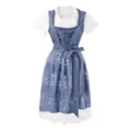 Robe traditionnelle allemande dirndl pour Oktoberfest avec corsage bleu et chemisier. - S / Robes / Bleu marine
