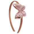 Glitter vlinder roze satin haarband voor meisjes schattig haaraccessoire haar hoepel stijl. - Goud