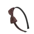 Bruine strik haarband voor meisjes, schattige effen haarhoepel, eenvoudig haaraccessoire. - 02# Donkerbruin