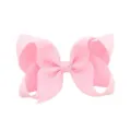 Mooie roze grosgrain lint haarstrik clip voor schattige meisjes prinses haaraccessoires - Roze