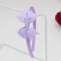 Vue détaillée d'un serre-tête nœud ruban violet clair, accessoire de cheveux élégant et charmant. - Serre-Tête Nœud / Violet Clair (15#)