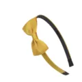 Gele strik haarband voor vrouwen en meisjes, schattige effen haaraccessoires mode - 04# Heldergeel