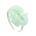 Mint Green Grosgrain Ribbon Bow Headband for Kids Cute Hair Hoop Daily Hair Accessories - Light Green (03#)
