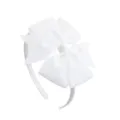 White Ribbon Bow Headband Girls Cute Hair Hoop Sweet Hair Accessories for Daily Wear - White(04#)