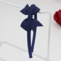 Serre-tete noeud ruban gros-grain bleu marine pour femmes et filles accessoires cheveux - Serre-Tête Nœud / Bleu Foncé (05#)