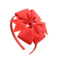 Children red grosgrain swallowtail bow hair hoop cute sweet girls hair accessory cute sweet styling - Bright Red (10#)