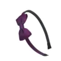 Solid purple bow headband for women and girls, sweet hair accessory for daily wear. - 09# Dark Purple