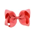 Grand noeud de cheveux en ruban gros grain pour enfants barrette rose mignonne accessoires - Rose