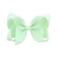 Noeud de cheveux en ruban gros-grain vert menthe pince mignonne princesse pour enfants - Vert clair