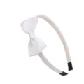 Elegant white bow headband for women and girls sweet hair accessory casual everyday wear. - 16# White