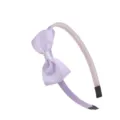 Sweet purple bow headband for girls, cute solid color hair hoop accessory for daily wear style. - 18# Light Purple