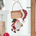 Weihnachten Santa Claus Holz Hänge Ornament Feiertag Baum Dekor Variante Größe 15cm - Stern Weihnachtsmann Stil