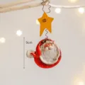 Weihnachtsmann Hängeornament mit Stern für Tannenbaum Dekoration festliche Weihnachtsdeko - Stern Anhänger Weihnachtsmann