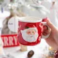 Weihnachtsmann Keramiktasse festliche Tischdekoration Fotografie Requisite Weihnachtsgeschenk - Stil F
