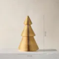 Árbol de navidad de papel plegable, adorno de mesa decorativo dorado de 22cm. - Blanco crema Árbol de Navidad