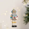 Charming retro robot Christmas tree ornament, detailed festive hanging decoration for holidays. - Robot