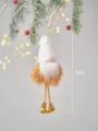 Süßer Weihnachtsbaum Hängender Wichtel Plüsch Ornament Weihnachtsdeko 20cm festlich - Gold Weihnachtsmann