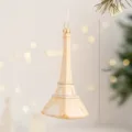 Eiffel Tower Christmas tree hanging ornament, 16cm festive holiday decor pendant for home. - Christmas Tower