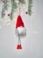 Weihnachten Wichtel Hängeornament Plüsch Weihnachtsbaum Dekoration lange Beine 20cm - Roter Weihnachtsmann