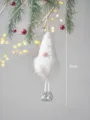 Weihnachtsbaum Hängeornament weißer Plüsch Gnom Puppe Feiertags Party Dekoration 20cm. - Weißer Weihnachtsmann