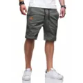 Shorts gris décontracté pour homme sport d'été plage grande taille tissu tissé tenues confortables - S / Bas / Gris