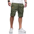 Shorts de plage décontractés tissés vert olive pour hommes d'été sport bermudas - S / Bas / Vert Militaire